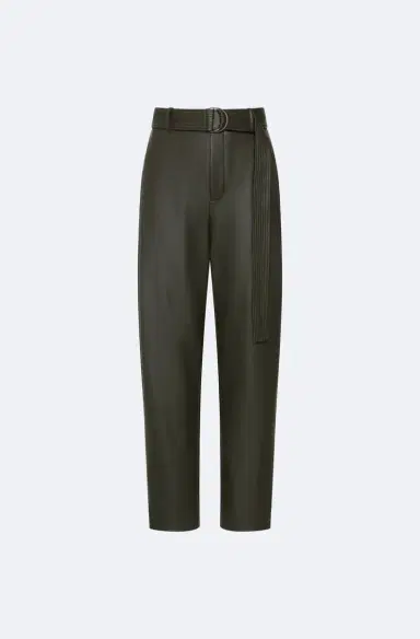 LAPOINTE Stretch Faux Leather Belted Tapered Trouser | Thumbnail 4 LAPOINTE Stretch Faux Leather Belted Tapered Trouser | Thumbnail 4