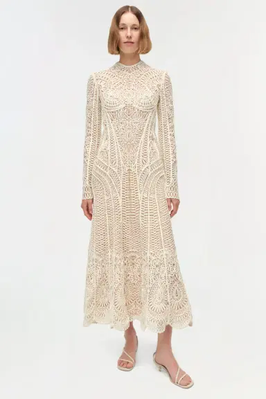 Simkhai Florence Embroidered Midi Dress | Thumbnail 2 Simkhai Florence Embroidered Midi Dress | Thumbnail 2