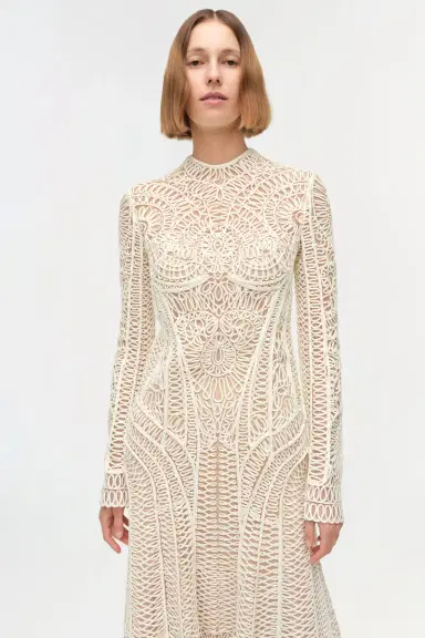 Simkhai Florence Embroidered Midi Dress | Thumbnail 3 Simkhai Florence Embroidered Midi Dress | Thumbnail 3