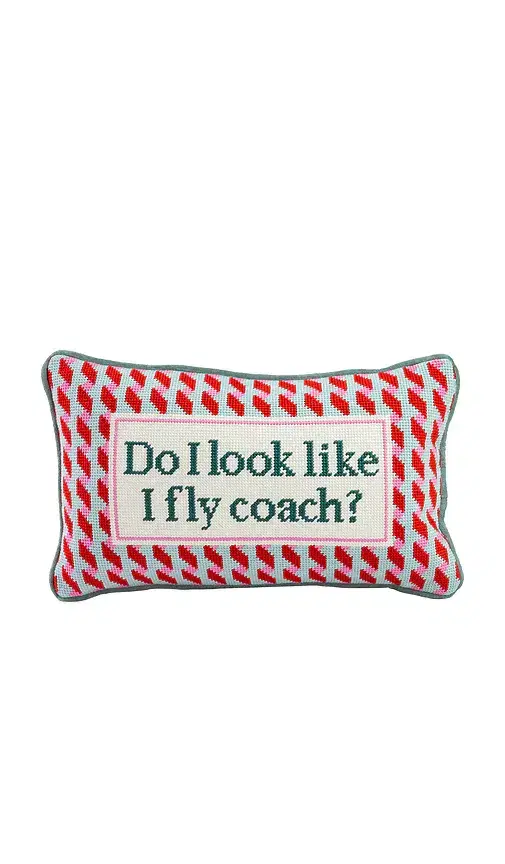 Furbish Studio Fly Coach Needlepoint Pillow