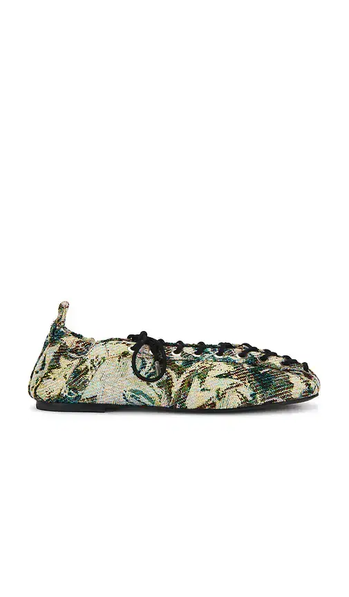 Ganni Lace Up Ballerina