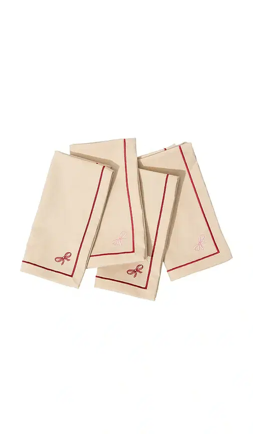 Frasier Sterling Bows Dinner Napkins Set Of 4