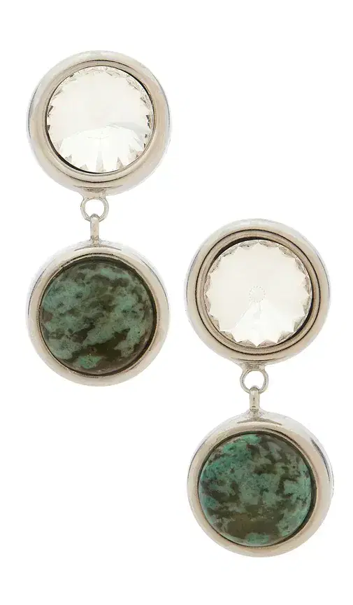 LELET NY Clare Crystal And Stone Drop Earrings