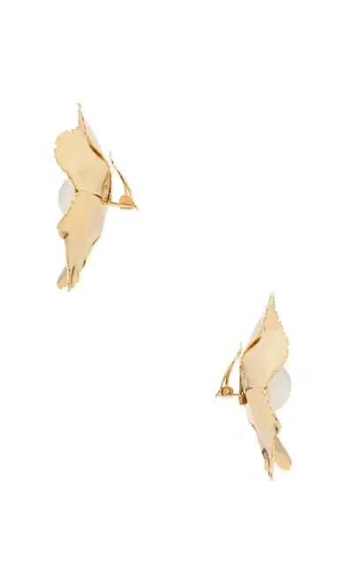 LELET NY Jasmine Floral Pearl Button Earrings | Thumbnail 2
