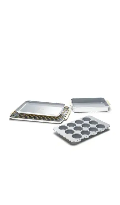 Caraway Non-toxic Ceramic Non-stick Half Bakeware Set | Thumbnail 1 Caraway Non-toxic Ceramic Non-stick Half Bakeware Set | Thumbnail 1