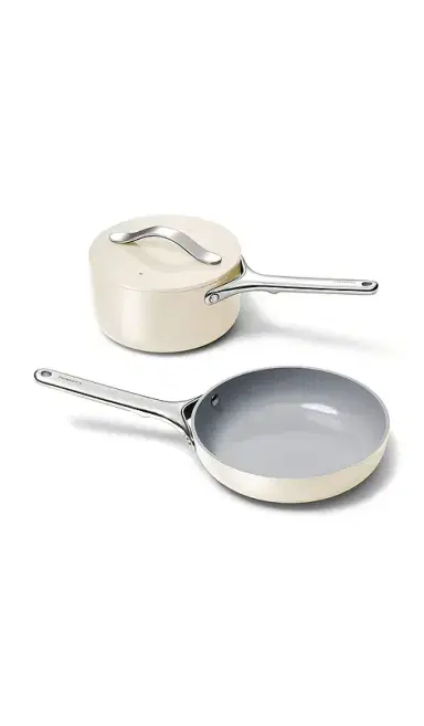 Caraway Non-stick Ceramic Mini Fry Pan & Mini Sauce Pan Duo | Thumbnail 1 Caraway Non-stick Ceramic Mini Fry Pan & Mini Sauce Pan Duo | Thumbnail 1
