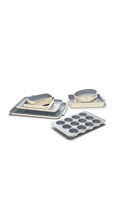 Caraway Non-toxic Ceramic Non-stick Mega Bakeware Set | Thumbnail 1 Caraway Non-toxic Ceramic Non-stick Mega Bakeware Set | Thumbnail 1
