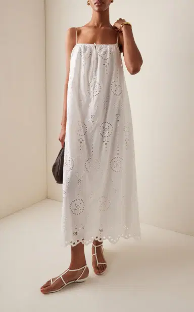Matteau Broderie Cotton Midi Dress | Thumbnail 2