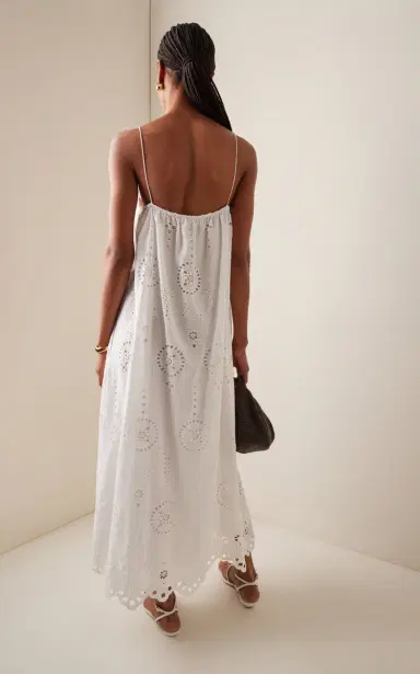 Matteau Broderie Cotton Midi Dress | Thumbnail 4