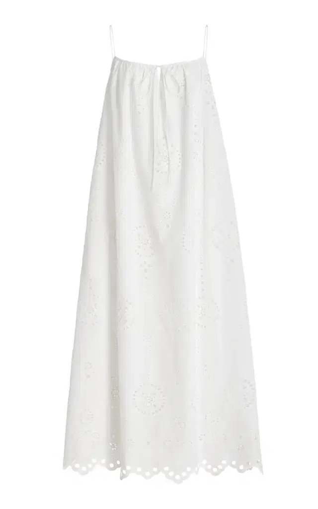 Broderie Cotton Midi Dress Broderie Cotton Midi Dress
