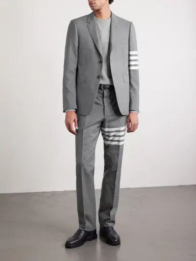 Thom Browne Slim-Fit Striped Loopback Cotton-Jersey Sweatshirt - Men | Thumbnail 2