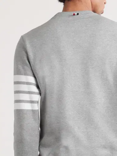 Thom Browne Slim-Fit Striped Loopback Cotton-Jersey Sweatshirt - Men | Thumbnail 5