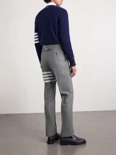 Thom Browne Grey Slim-Fit Tapered Striped Wool Suit Trousers - Men | Thumbnail 4