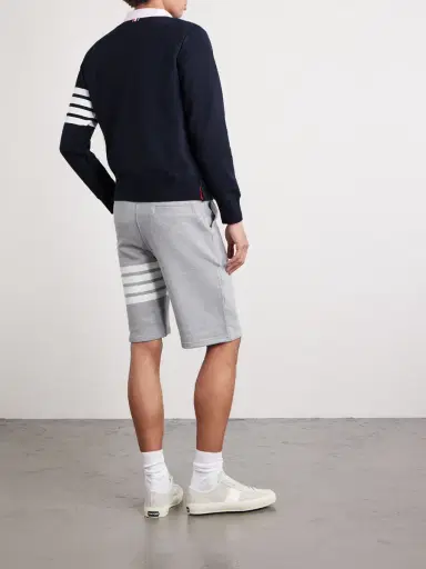 Thom Browne Slim-Fit Striped Loopback Cotton-Jersey Sweatshirt - Men | Thumbnail 3 Thom Browne Slim-Fit Striped Loopback Cotton-Jersey Sweatshirt - Men | Thumbnail 3