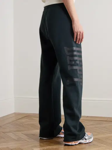 Gallery Dept. Post Workout Logo-Print Wide-Leg Cotton-Jersey Sweatpants - Men | Thumbnail 4
