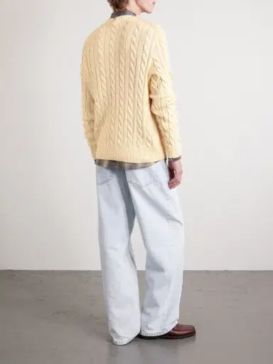Polo Ralph Lauren Logo-Embroidered Cable-Knit Cotton Sweater - Men | Thumbnail 4 Polo Ralph Lauren Logo-Embroidered Cable-Knit Cotton Sweater - Men | Thumbnail 4