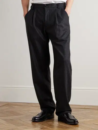 Oliver Spencer Morton Straight-Leg Pleated Cotton-Blend Suit Trousers - Men | Thumbnail 3