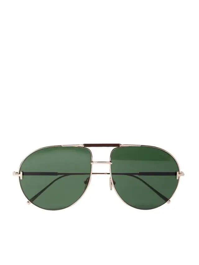 Lou Aviator-Style Gold-Tone Sunglasses - Men