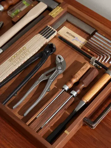 WohnGeist Swiss Leather-Trimmed Wooden Toolkit - Men | Thumbnail 3