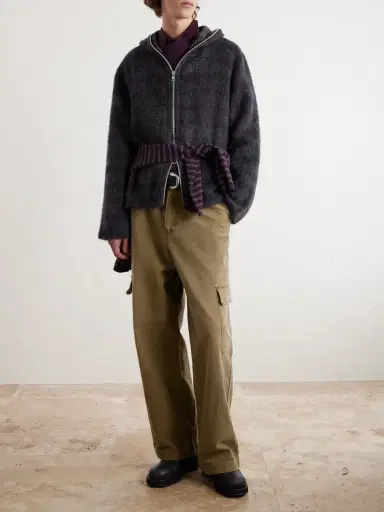 Our Legacy Checked Brushed Wool-Blend Zip-Up Hoodie - Men | Thumbnail 2