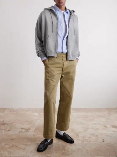 Auralee Product Dyed Pima Cotton Zip-Up Hoodie - Men | Thumbnail 2