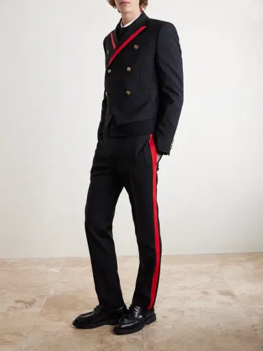 Alexander McQueen Slim-Fit Straight-Leg Pleated Wool Trousers - Men | Thumbnail 2