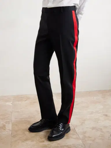 Alexander McQueen Slim-Fit Straight-Leg Pleated Wool Trousers - Men | Thumbnail 3