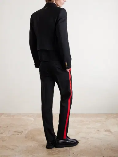 Alexander McQueen Slim-Fit Straight-Leg Pleated Wool Trousers - Men | Thumbnail 4