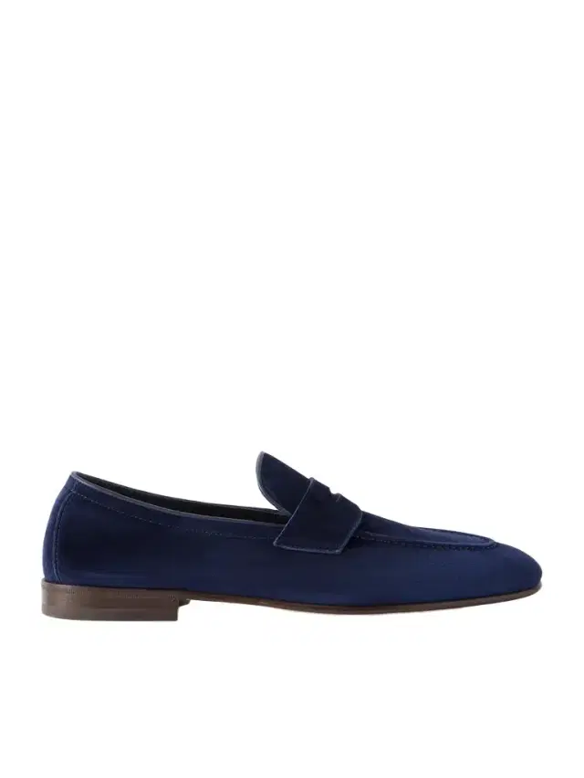Suede Penny Loafers - Men