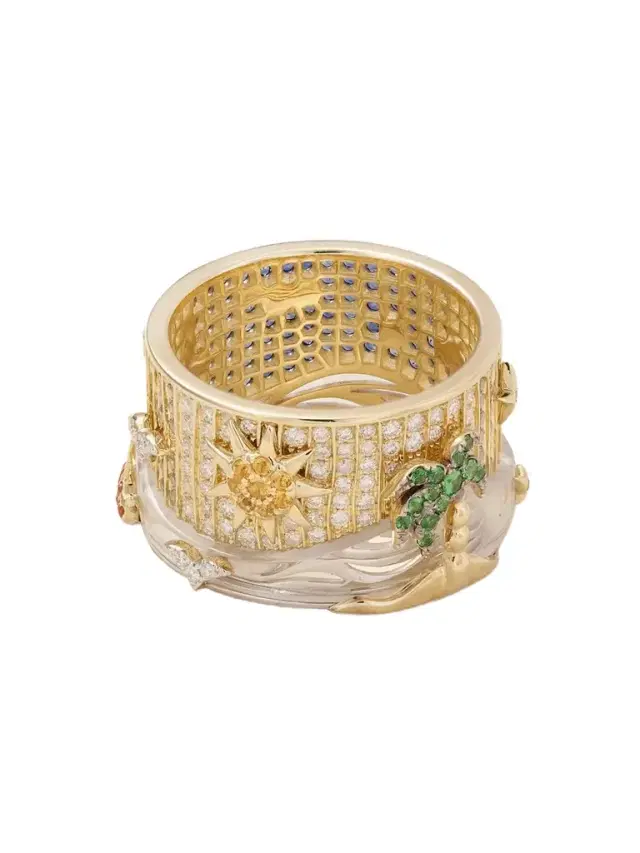 Yvonne Léon 24 Heures 9-karat Yellow And White Gold Gold Multi-stone Ring