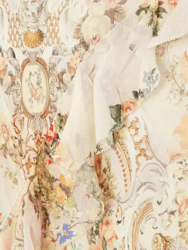 Camilla Lace-trimmed Ruffled Floral-print Silk-chiffon Maxi Dress | Thumbnail 4