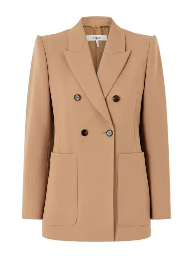 Chloé Double-breasted Wool-gabardine Blazer | Thumbnail 1 Chloé Double-breasted Wool-gabardine Blazer | Thumbnail 1