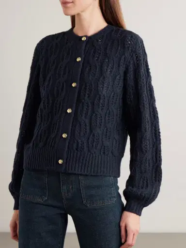 Frame The Cape Cable-knit Wool-blend Cardigan | Thumbnail 3