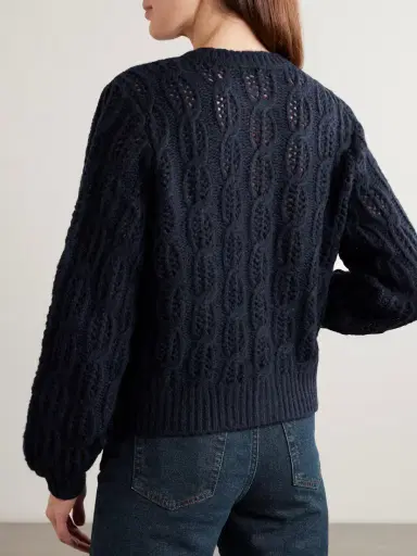 Frame The Cape Cable-knit Wool-blend Cardigan | Thumbnail 4