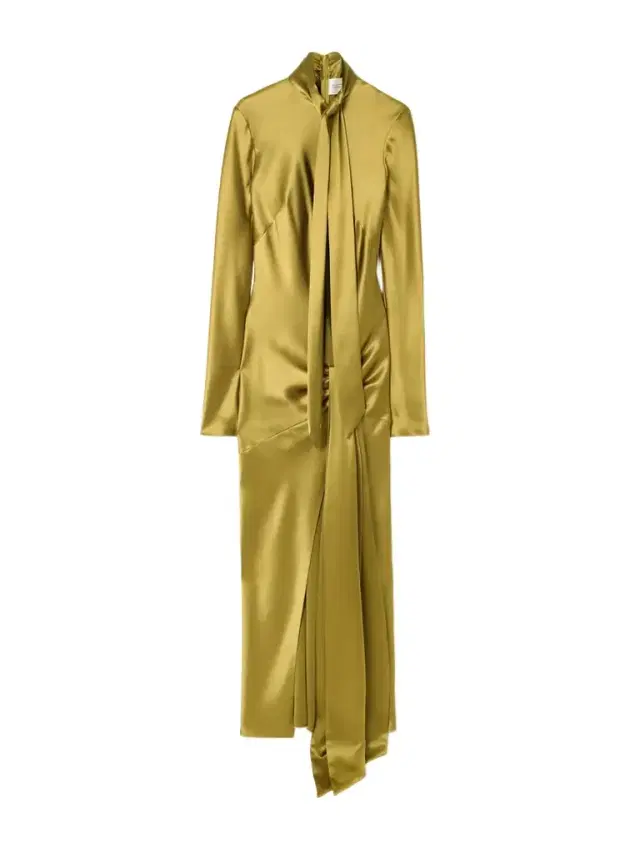 Emilie Tie-detailed Satin Gown