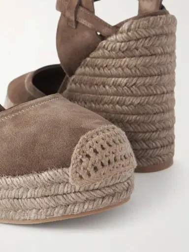 Brunello Cucinelli 80 Suede Platform Wedge Pumps | Thumbnail 5 Brunello Cucinelli 80 Suede Platform Wedge Pumps | Thumbnail 5