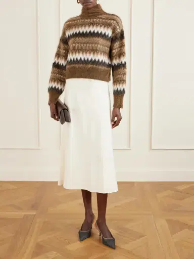 Brunello Cucinelli 55 Embellished Suede-trimmed Mesh Slingback Pumps | Thumbnail 4 Brunello Cucinelli 55 Embellished Suede-trimmed Mesh Slingback Pumps | Thumbnail 4