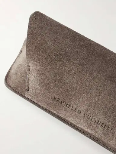 Brunello Cucinelli Suede Glasses Case | Thumbnail 3