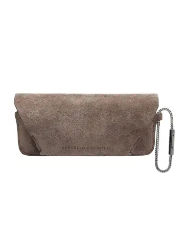 Brunello Cucinelli Suede Glasses Case | Thumbnail 1
