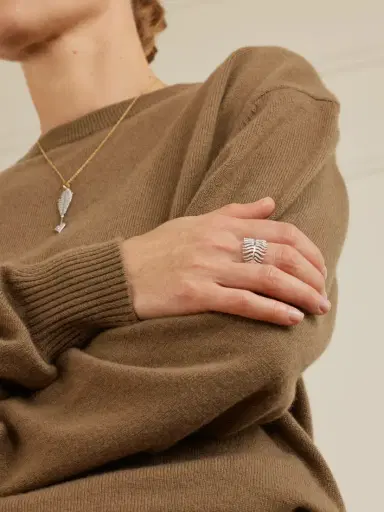 Mizuki Feather 18-karat White Gold Diamond Ring | Thumbnail 5 Mizuki Feather 18-karat White Gold Diamond Ring | Thumbnail 5