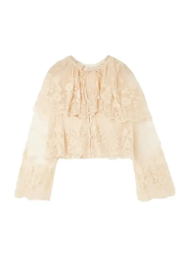 Brontë Embroidered Tiered Mesh Top