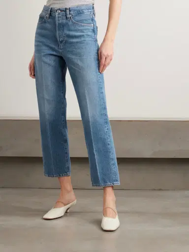 Frame The Vertical Crop High-rise Straight-leg Jeans | Thumbnail 3