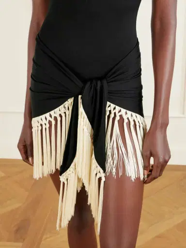 Taller Marmo Tropicana Halterneck Swimsuit And Fringed Pareo Set | Thumbnail 5