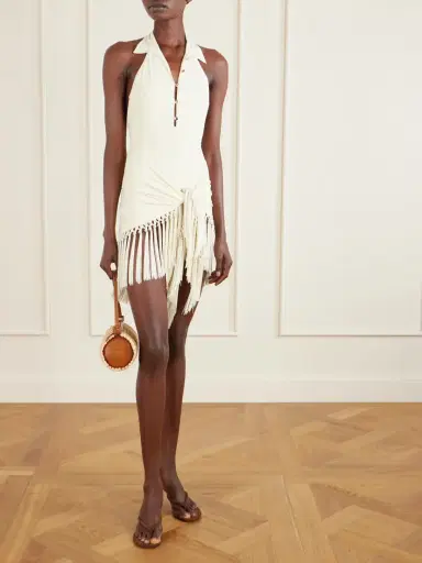Taller Marmo Tropicana Halterneck Swimsuit And Fringed Pareo Set | Thumbnail 2 Taller Marmo Tropicana Halterneck Swimsuit And Fringed Pareo Set | Thumbnail 2