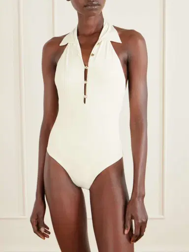 Taller Marmo Tropicana Halterneck Swimsuit And Fringed Pareo Set | Thumbnail 3 Taller Marmo Tropicana Halterneck Swimsuit And Fringed Pareo Set | Thumbnail 3