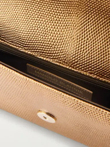 Manolo Blahnik Maygot Metallic Lizard-effect Leather Clutch | Thumbnail 6 Manolo Blahnik Maygot Metallic Lizard-effect Leather Clutch | Thumbnail 6
