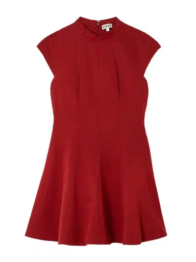 Staud Ellie Paneled Cotton-blend Faille Mini Dress | Thumbnail 1 Staud Ellie Paneled Cotton-blend Faille Mini Dress | Thumbnail 1