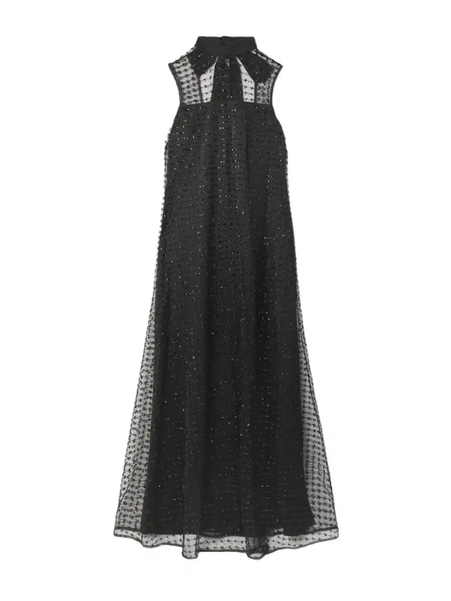 Albee Embellished Tie-detailed Faille-trimmed Tulle Maxi Dress