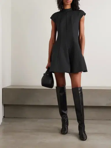 Staud Ellie Paneled Cotton-blend Faille Mini Dress | Thumbnail 2