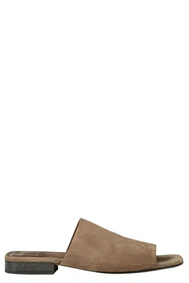 Brunello Cucinelli Block Heel Slide | Thumbnail 1